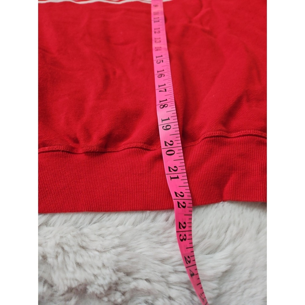 Vtg Style PINK Victoria's Secret Red Crewneck Sweater Sz S Indie Sleaze Y2K - Picture 6 of 12
